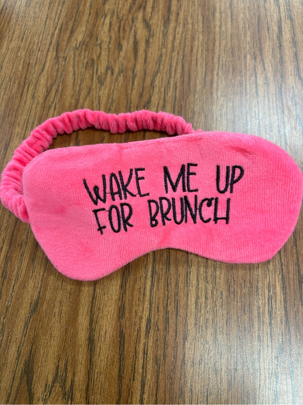 Pink 'Wake Me Up For Brunch' Satin Sleep Mask NBU